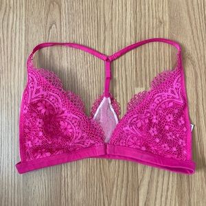 ❤️ Victoria’s Secret Pink Lace Racerback Bralette Size Small NWT